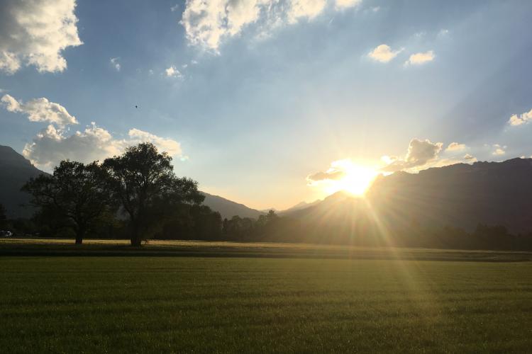 Swiss alps from Liechtenstein.